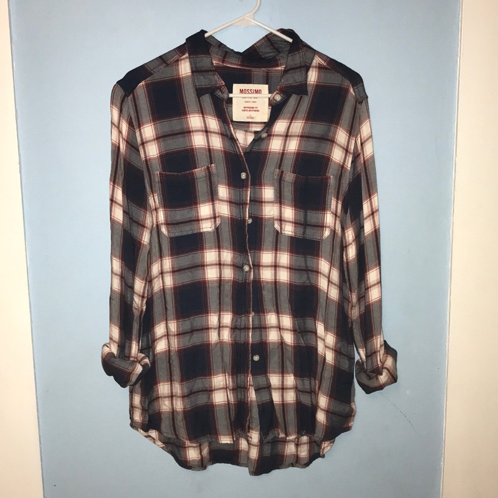 Comfy Blue, White, and Pink Flannel
